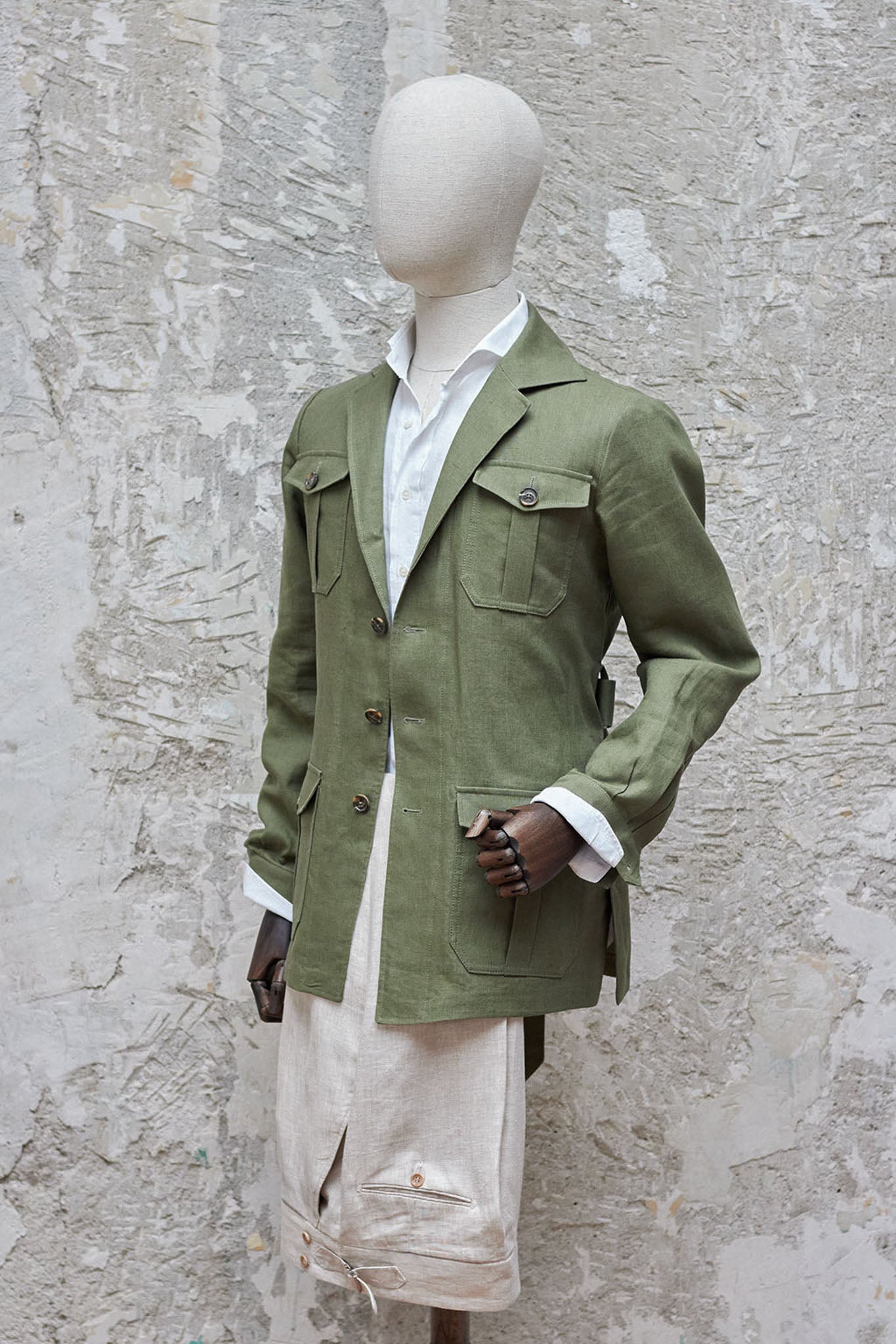 Linen Safari Suit Tailored Safari Jacket Old Jeffrey Custom Made