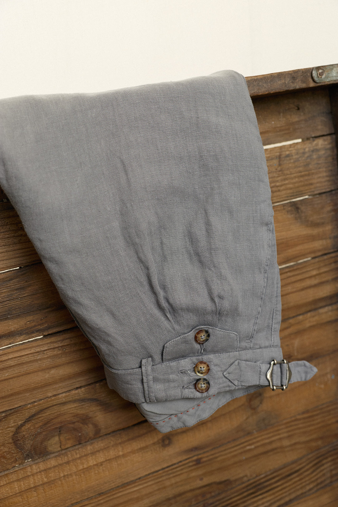 Tailored Trousers in Anthracite Grey Linen