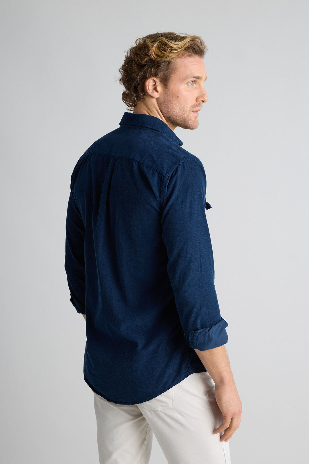 Navy Blue Honeycomb Shirt 100% Cotton