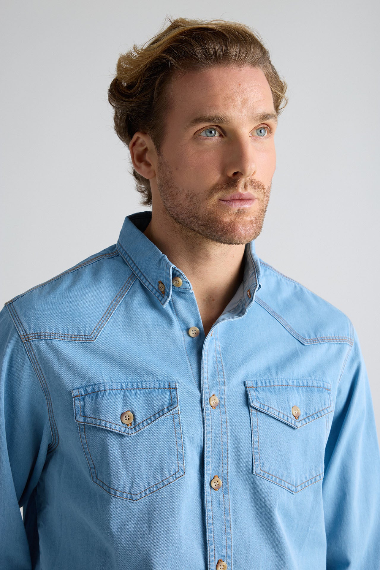 Old Jeffrey | Cotton Denim Shirt