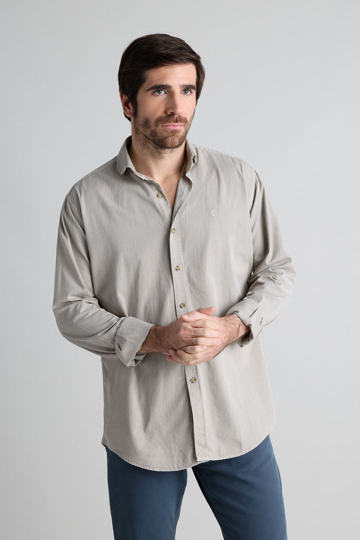 Navy Blue Honeycomb Shirt 100% Cotton