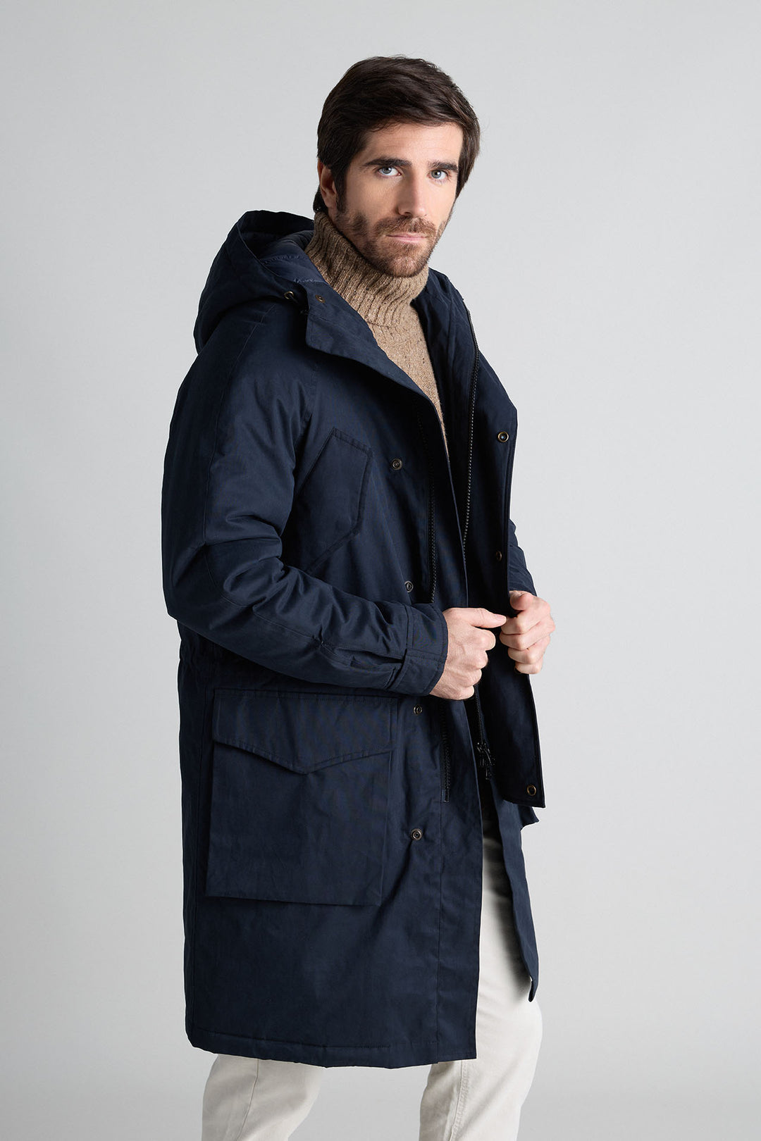 PRE ORDER - Parka Técnica Azul Marino 320gr. Water Resistant