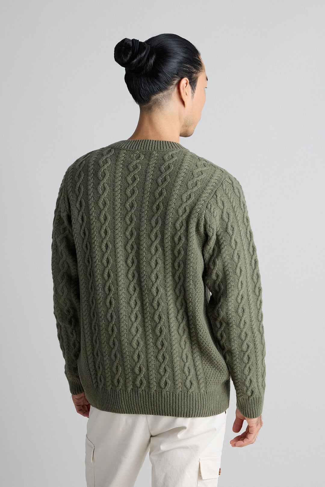 Jersey Baggy Ochos Trenza Verde Cuello Eighties