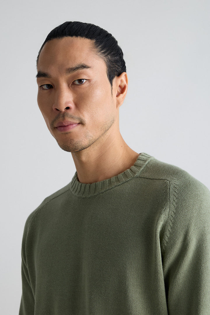 Succulent Green Horseshoe Neck Sweater 