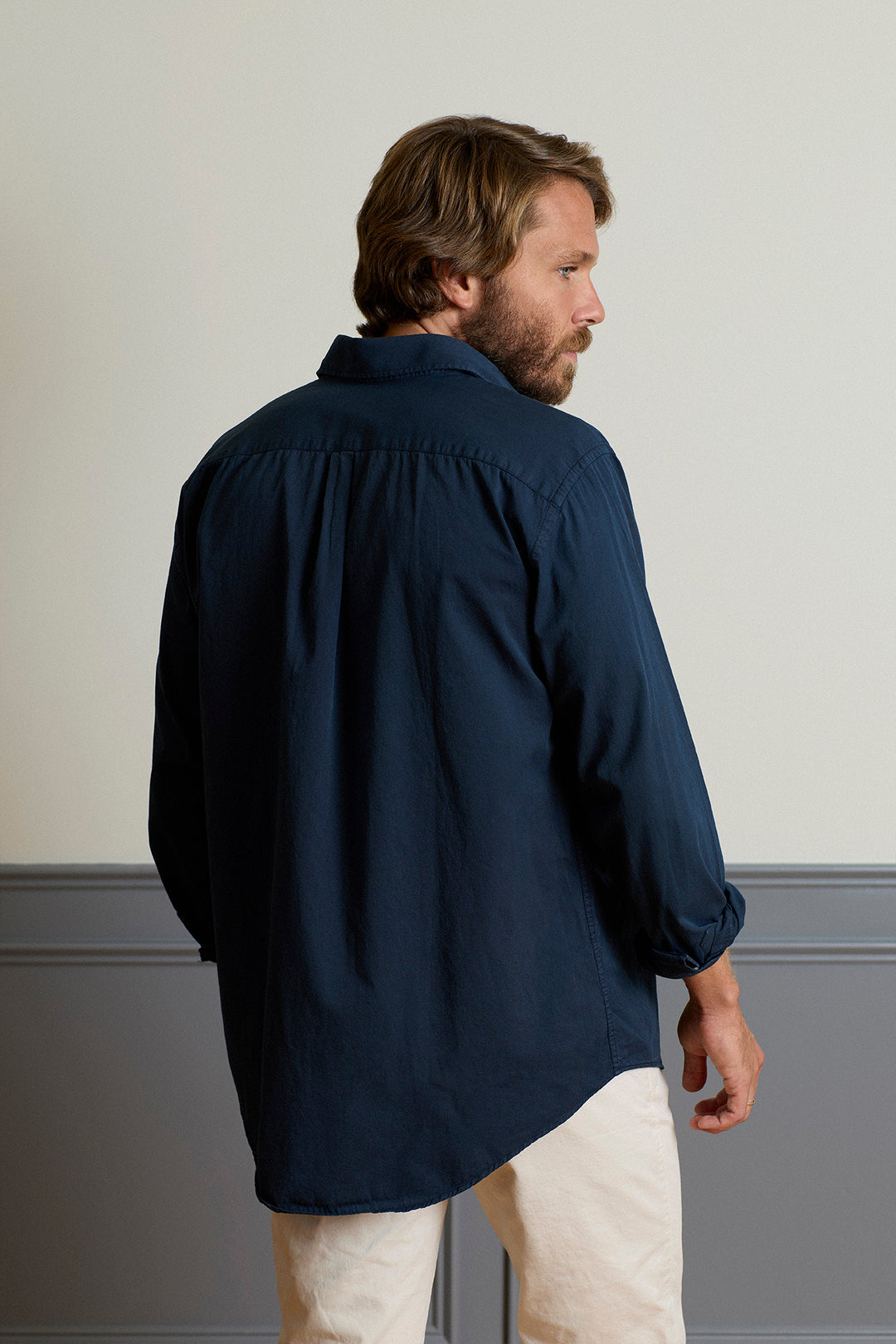 Navy Blue Honeycomb Shirt 100% Cotton