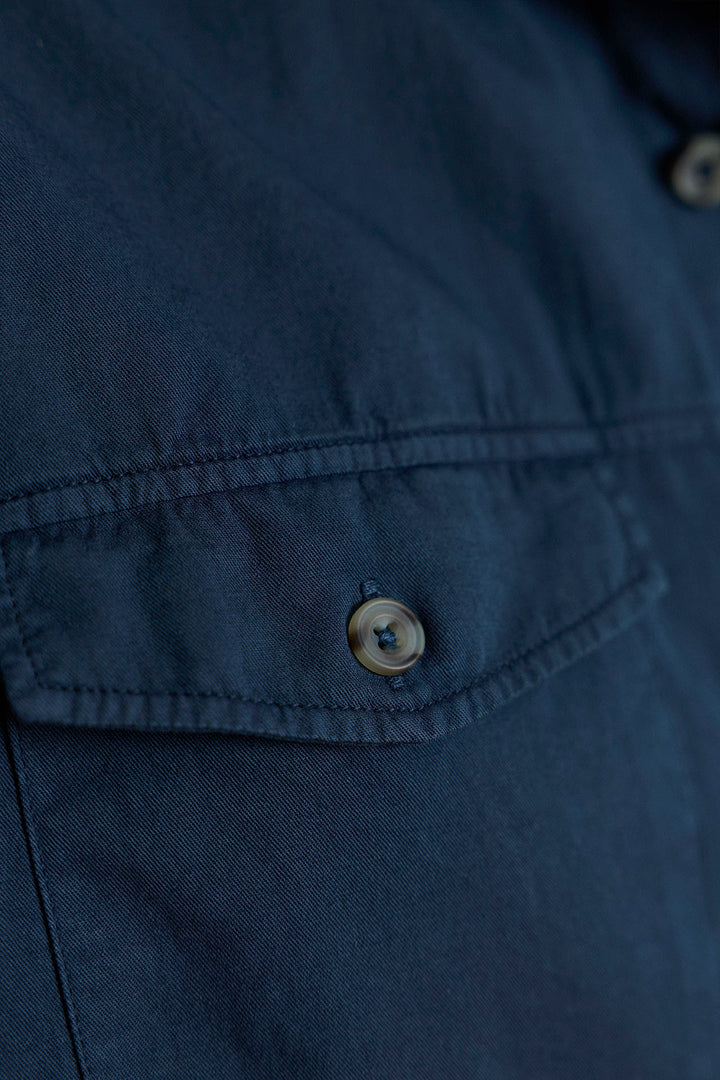 Navy Blue Honeycomb Shirt 100% Cotton