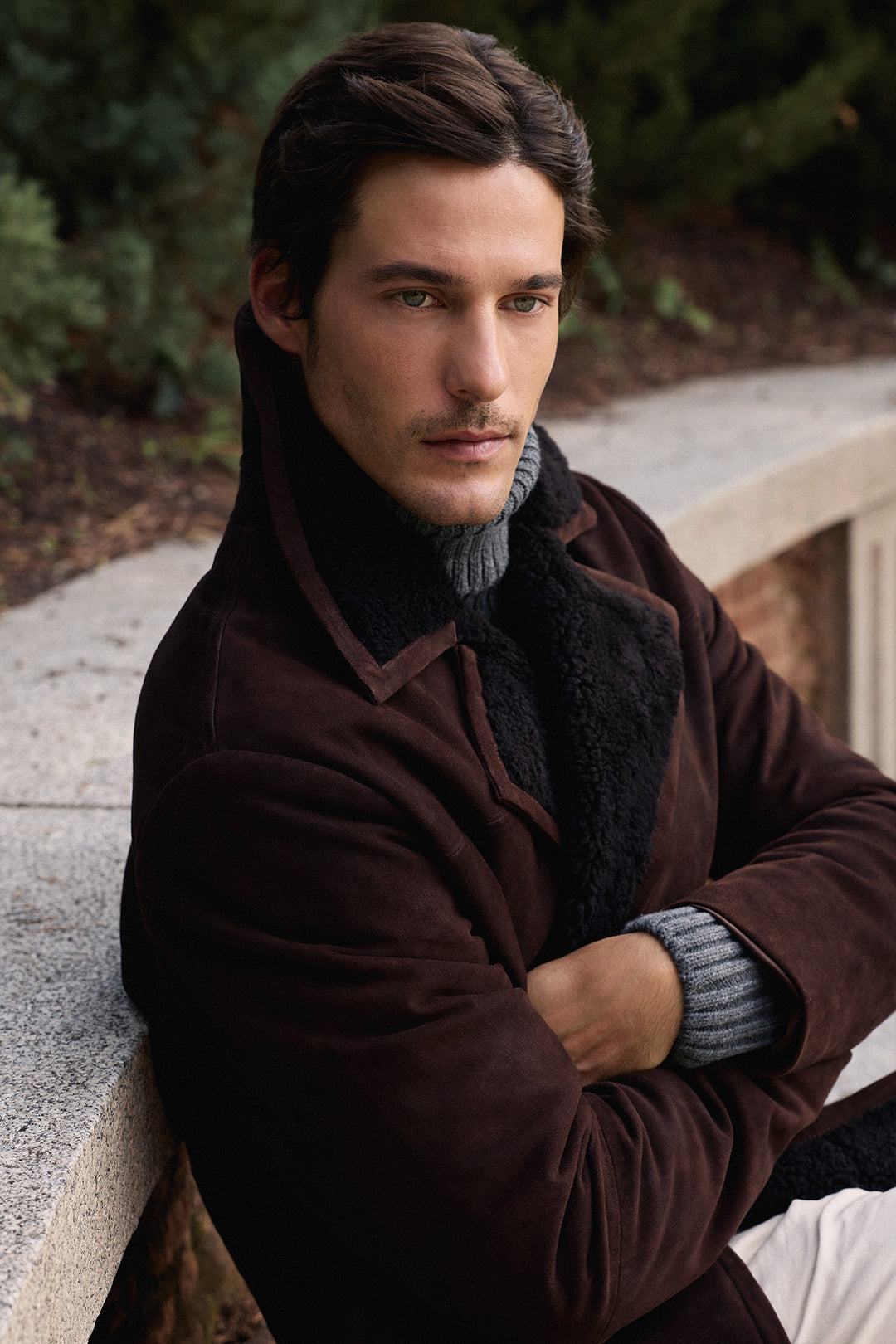 Abrigo Ante Nobuck Marrón Chocolate