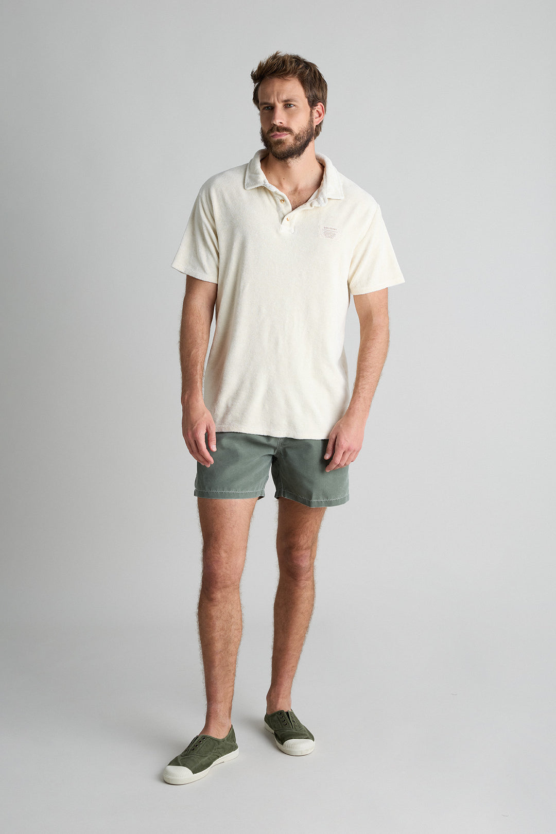 Kiff Kiff Plain Swimsuit Distressed Green