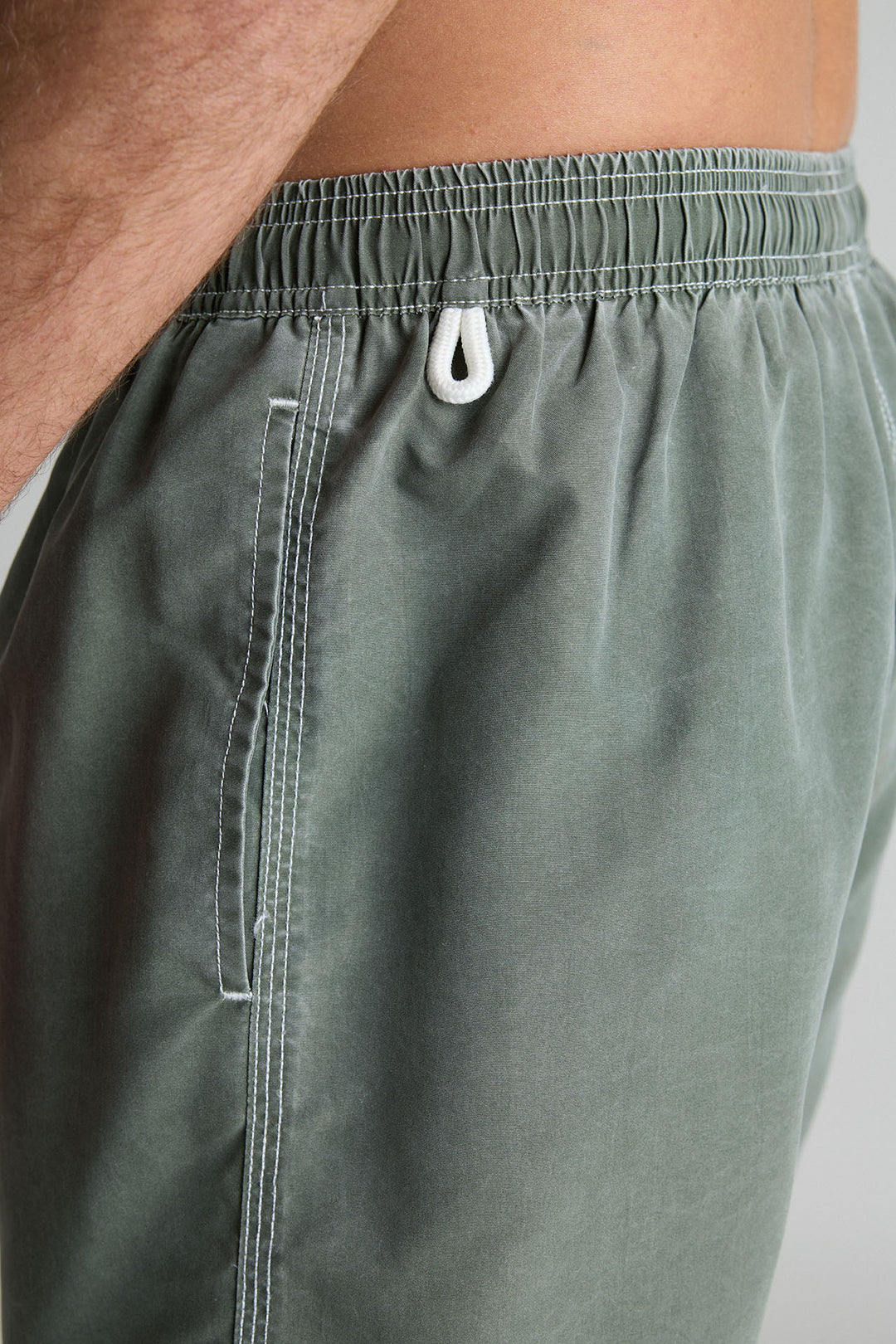 Kiff Kiff Plain Swimsuit Distressed Green
