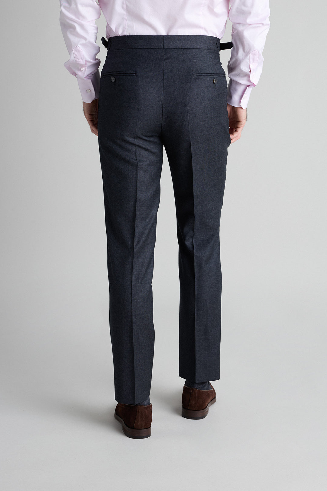 Dress Pants with Extended Waist Medium Gray