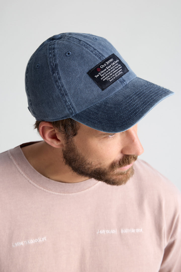 Vintage Navy Blue Distressed Cap