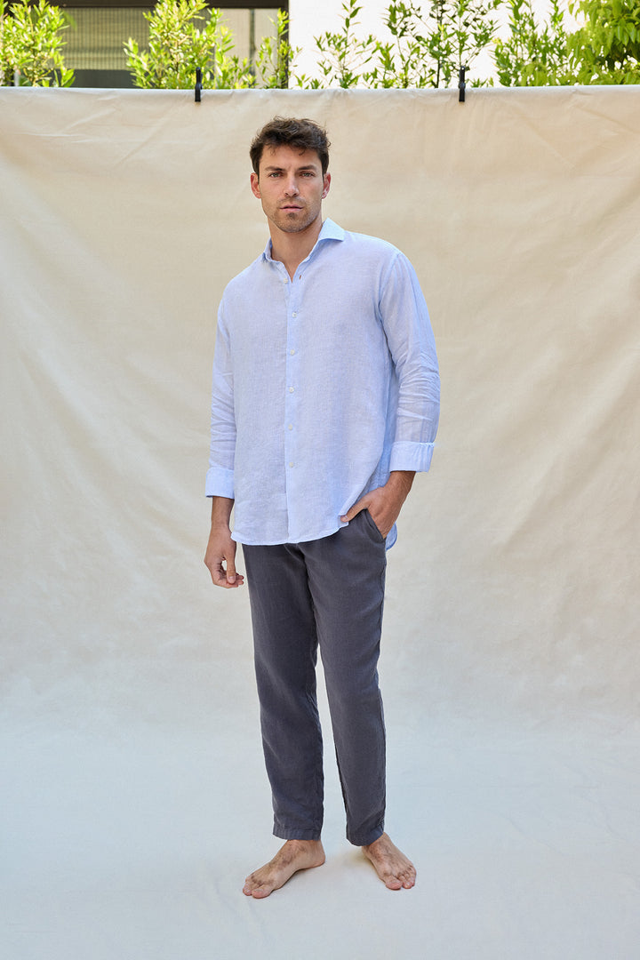 Camisa Lino Mil Rayas Fina
