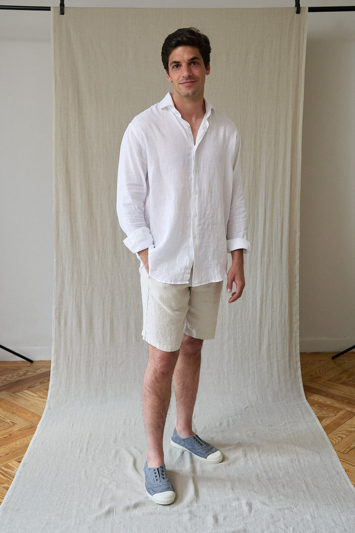 Camisa Cove Lino Blanco