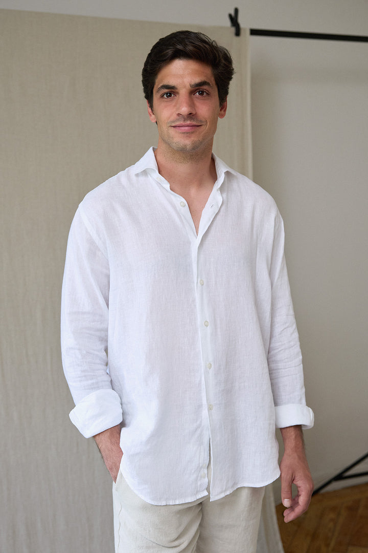 Camisa Cove Lino Blanco