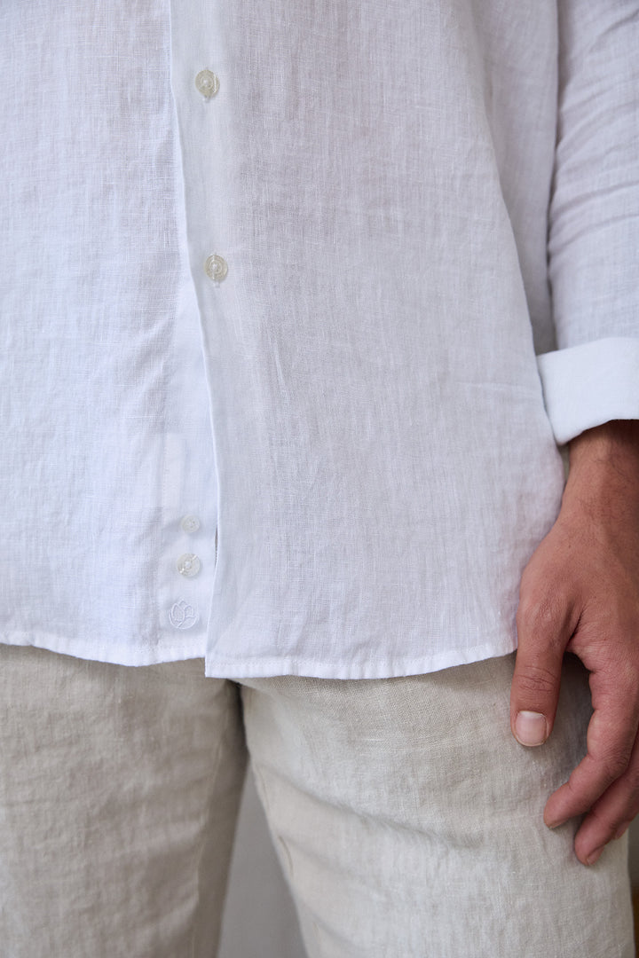 Camisa Cove Lino Blanco