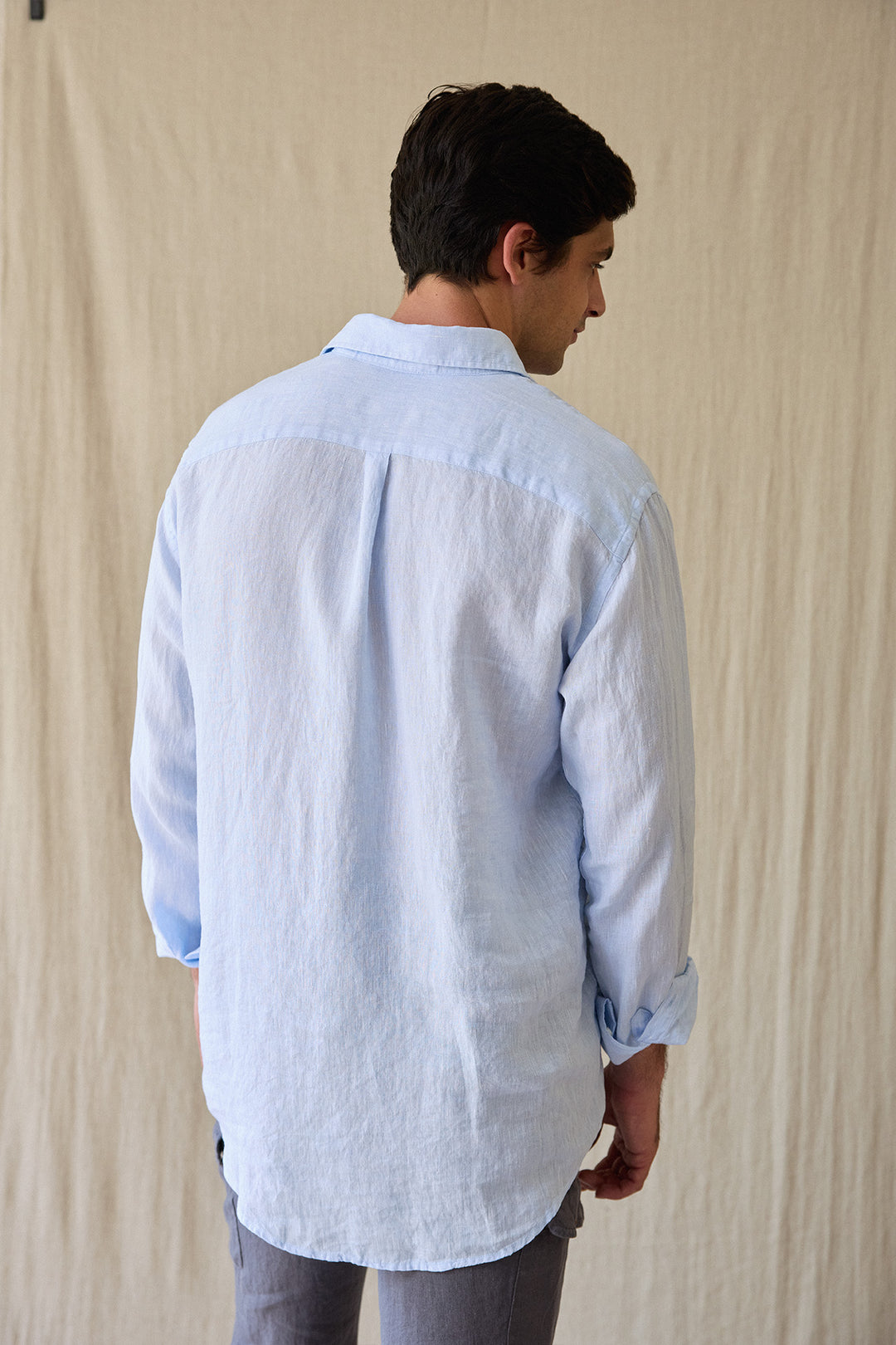 Camisa Byron Lino Celeste