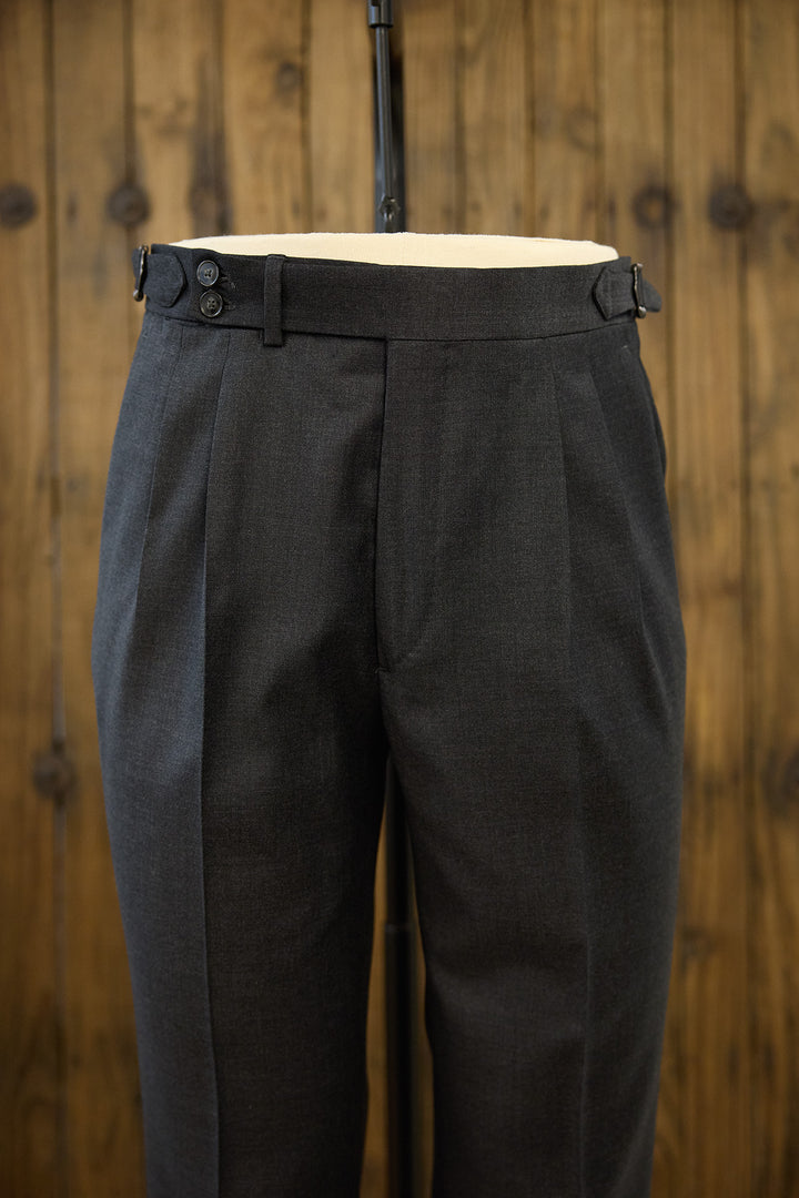 Dress Pants with Extended Waist Medium Gray