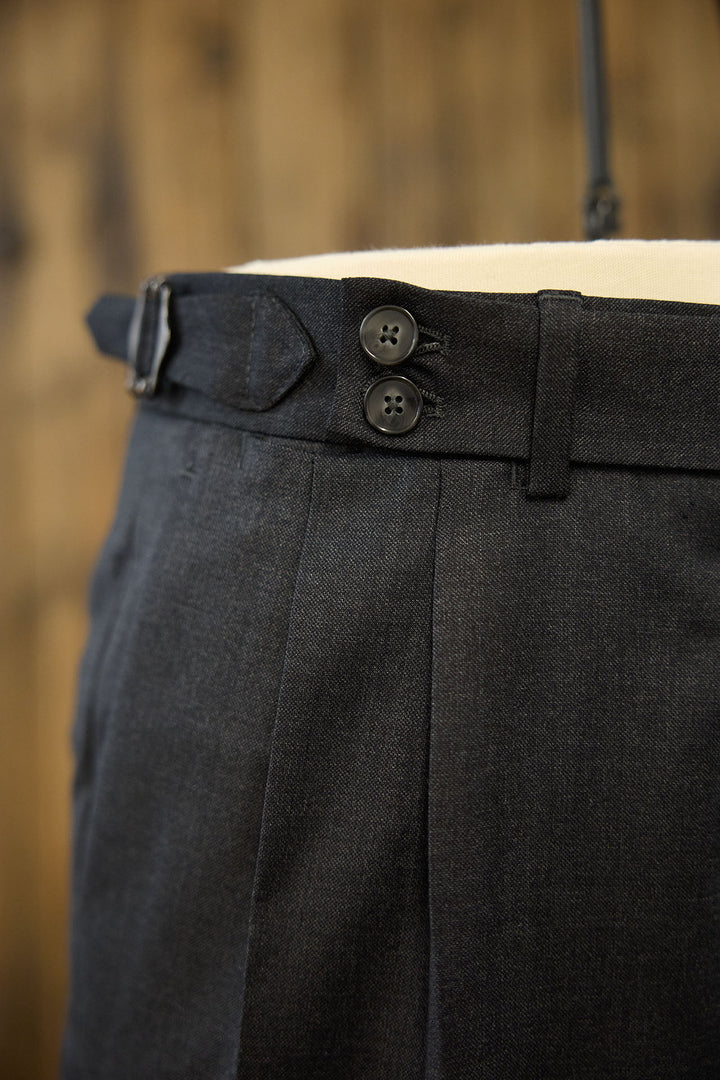 Dress Pants with Extended Waist Medium Gray