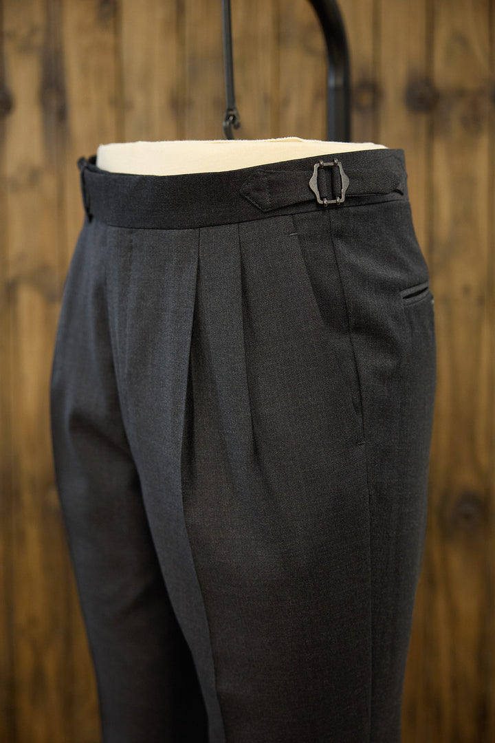 Dress Pants with Extended Waist Medium Gray