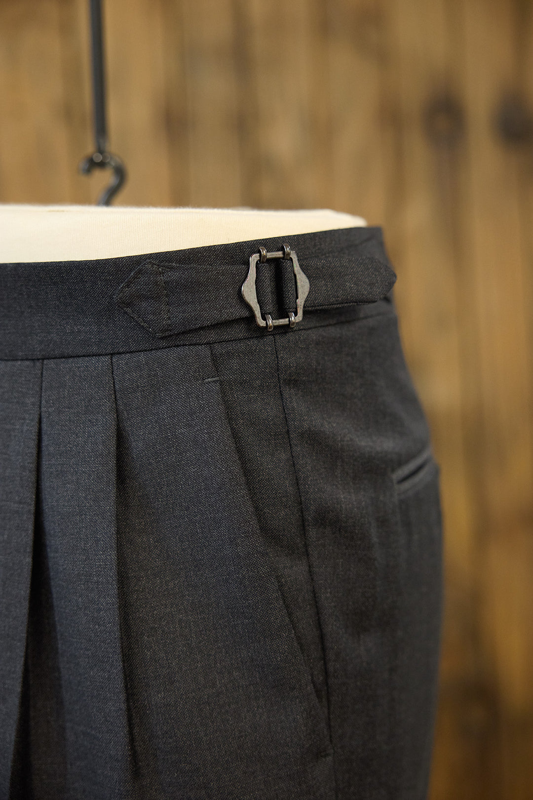 Dress Pants with Extended Waist Medium Gray
