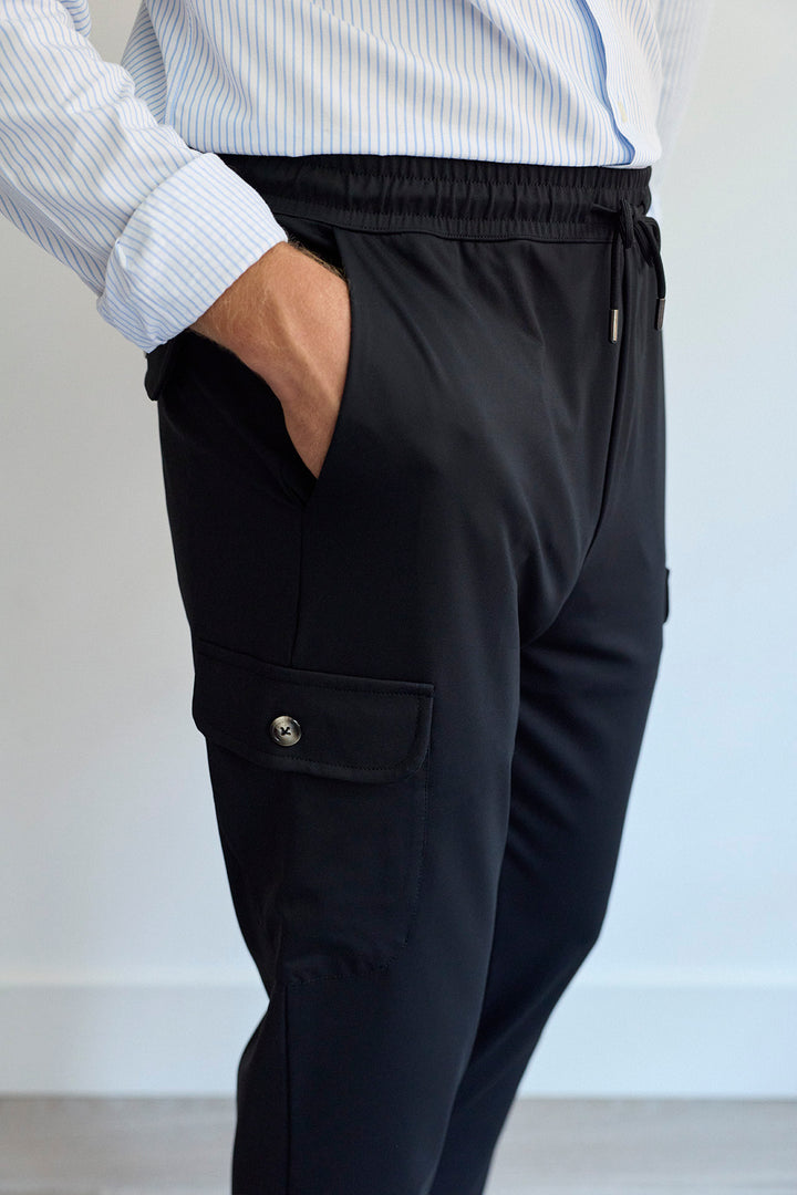 Calça Cargo Técnica Azul Noite