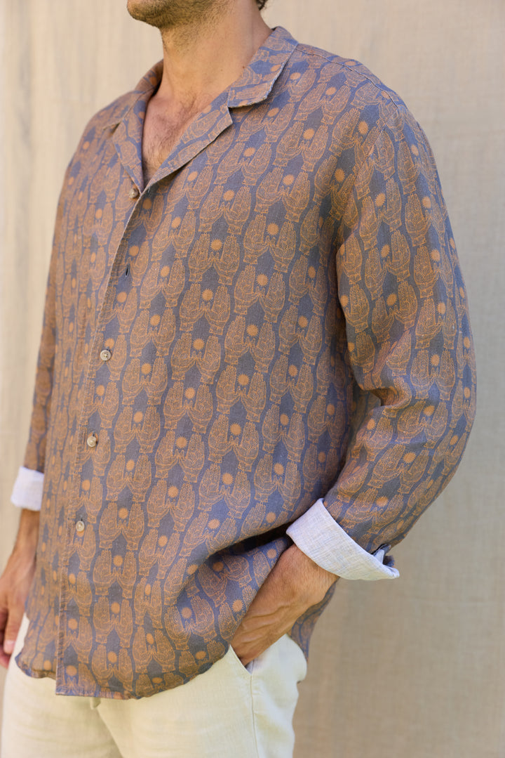 Hawaiana Lino Dore Gris