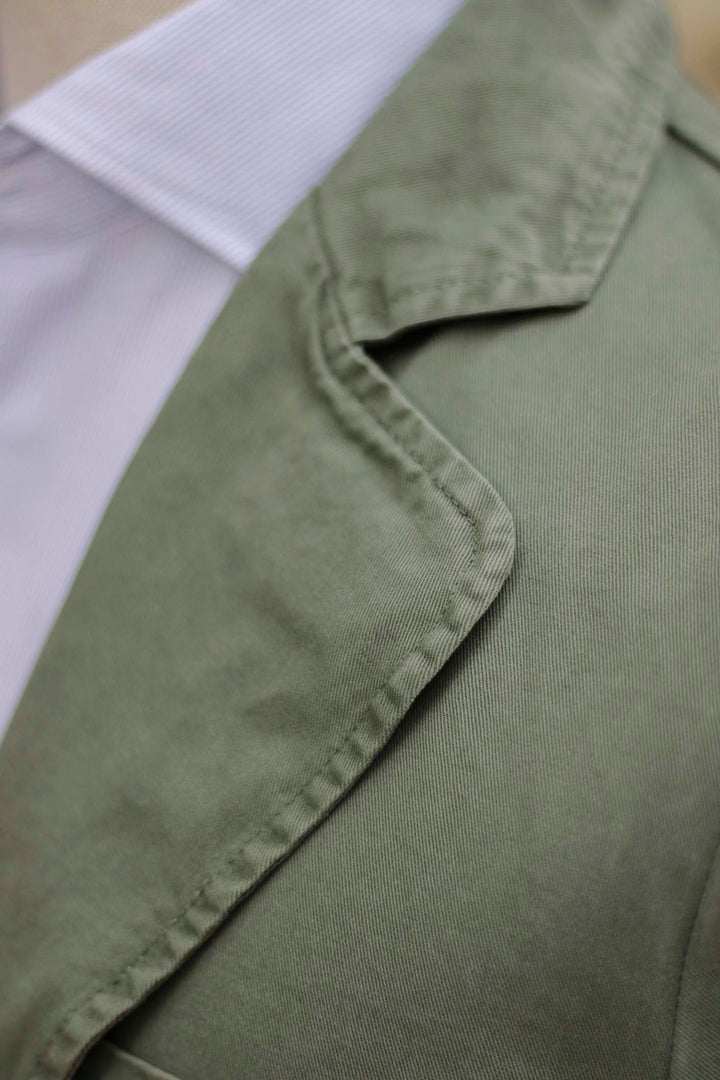 Green Unstructured Hunting Blazer 100% Cotton