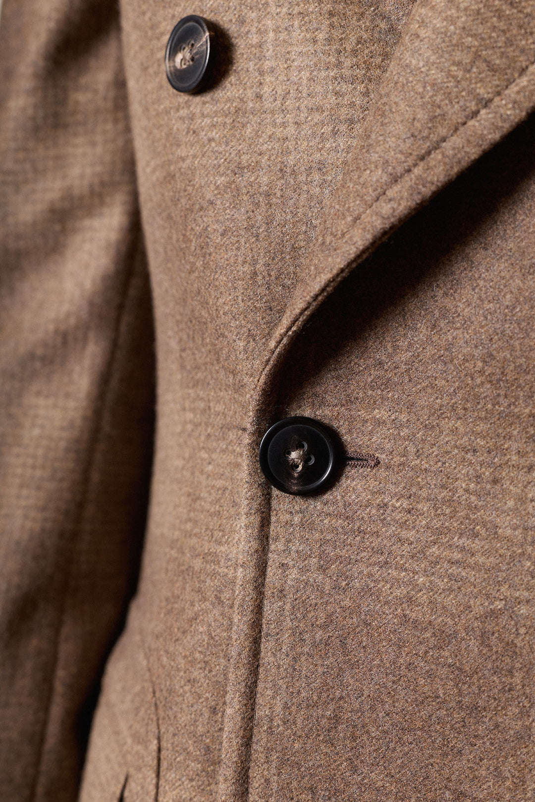 Casaco Príncipe de Gales bege de abotoamento duplo