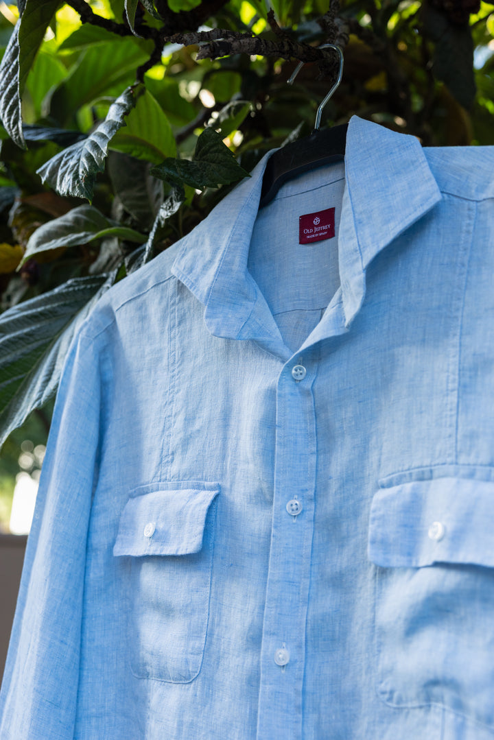 Camisa Arniston Lino Celeste