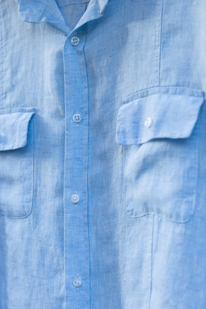 Camisa Arniston Lino Celeste