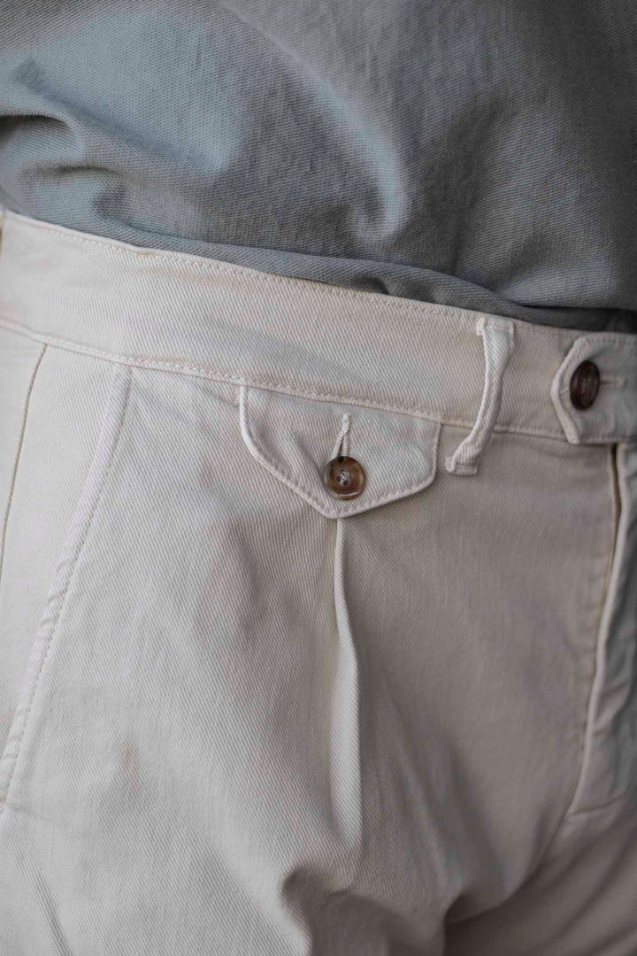 Gretel Ice Cargo Pants with Watchmaker and Front Pleat