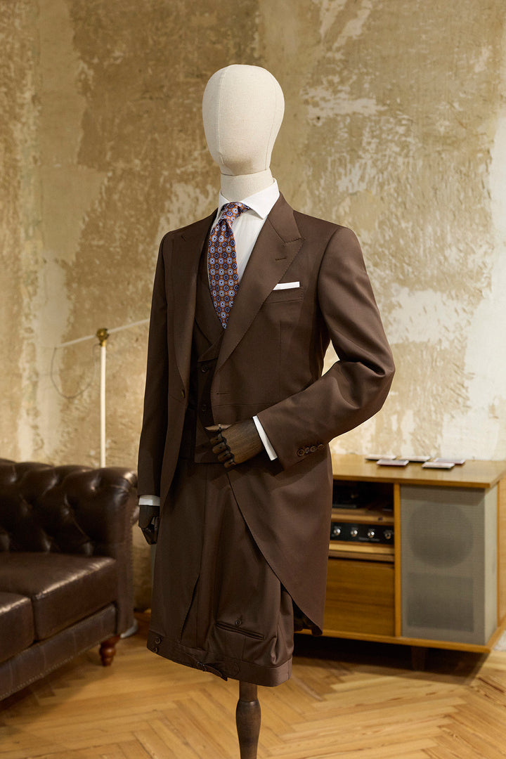Chaqué MTM Marrón Caoba 3 Piezas