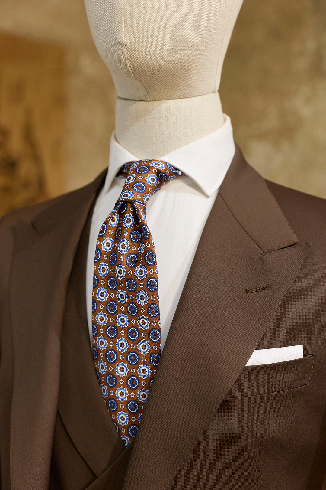 Chaqué MTM Marrón Caoba 3 Piezas