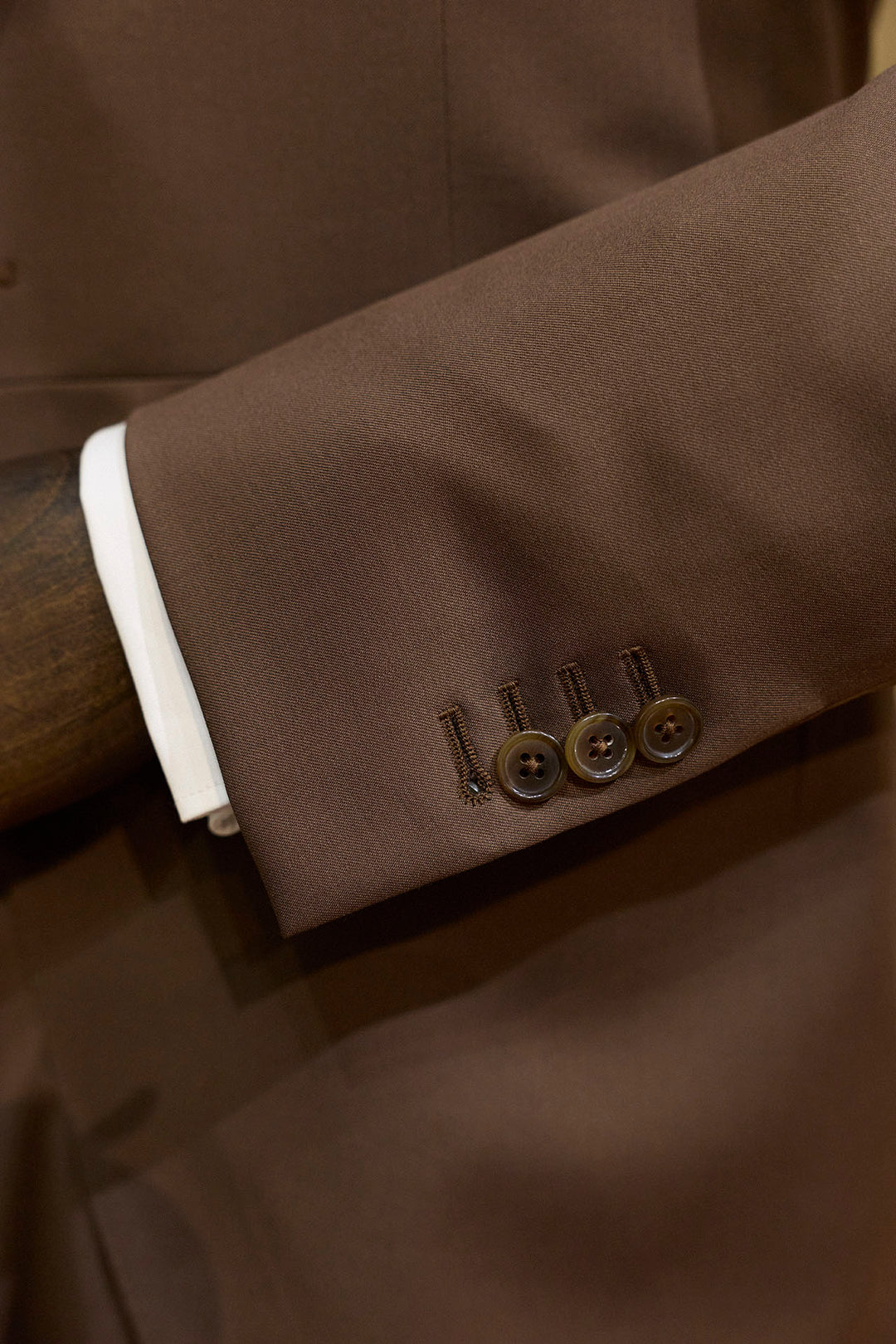 Chaqué MTM Marrón Caoba 3 Piezas