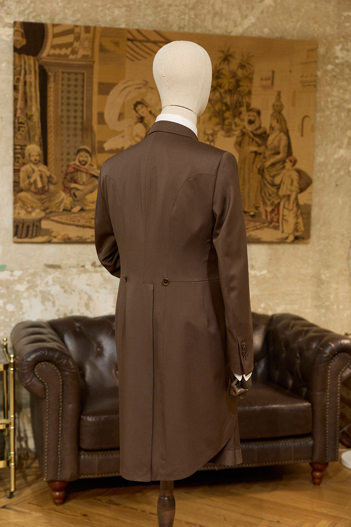 Chaqué MTM Marrón Caoba 3 Piezas