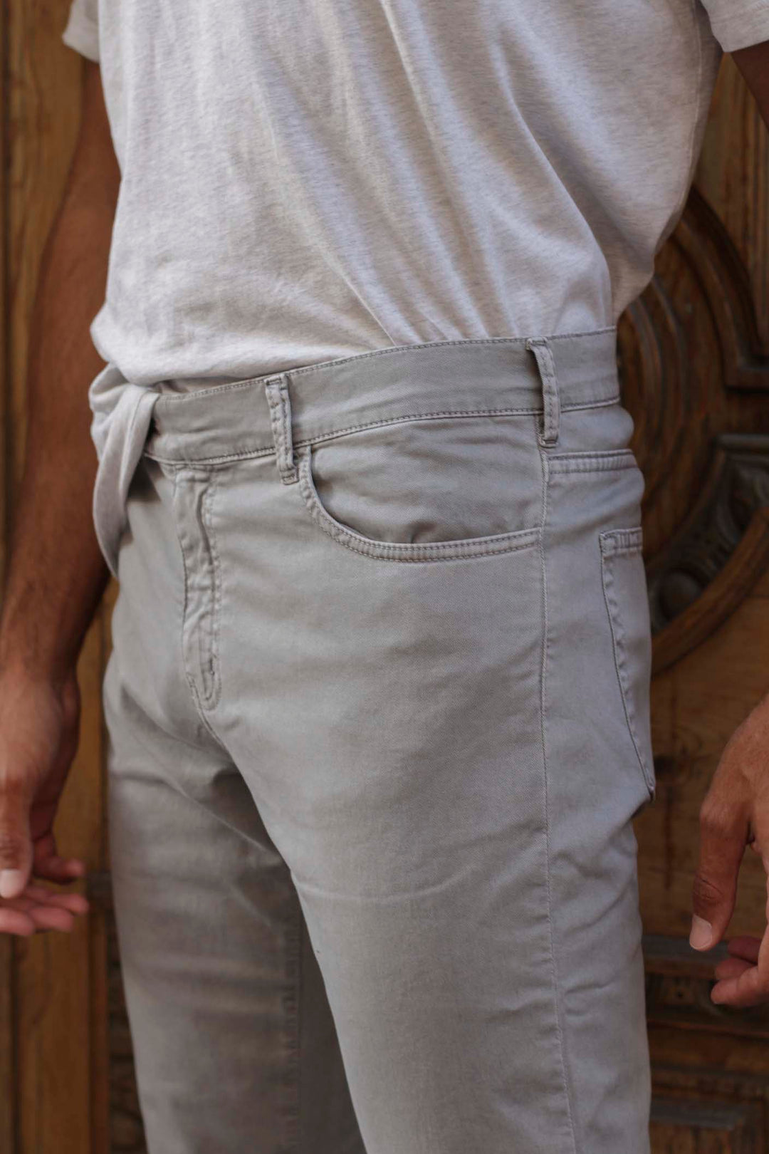 Ash Gray 5 Pocket Pants