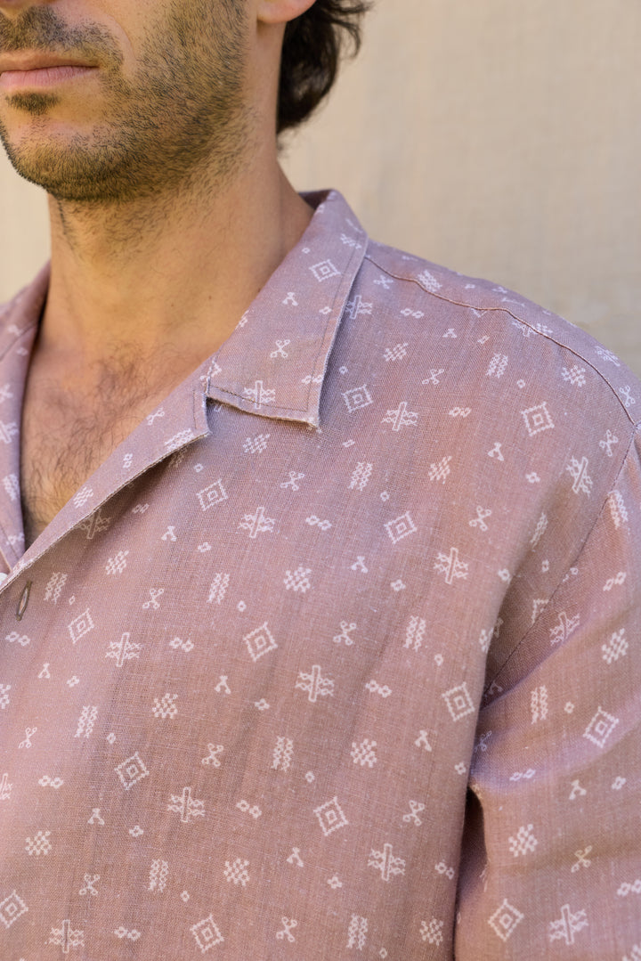 Hawaiana Lino Aztec Marrón