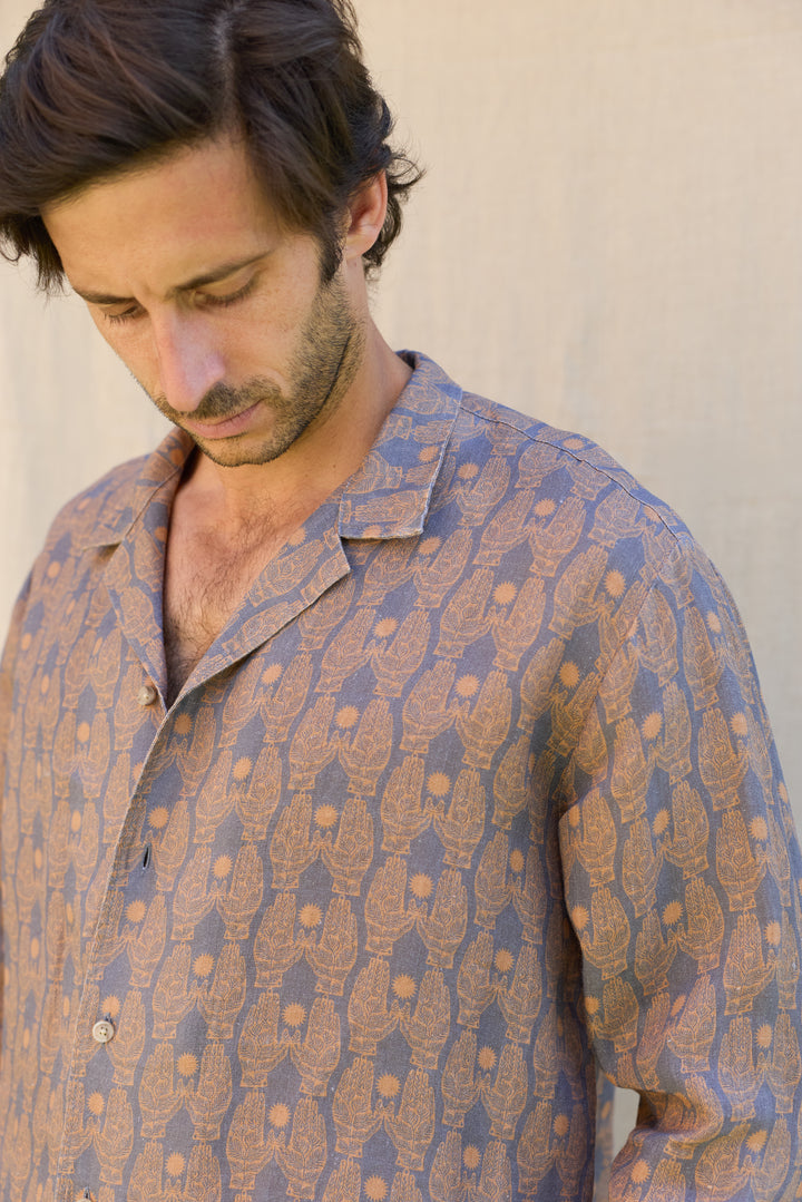 Hawaiana Lino Dore Gris
