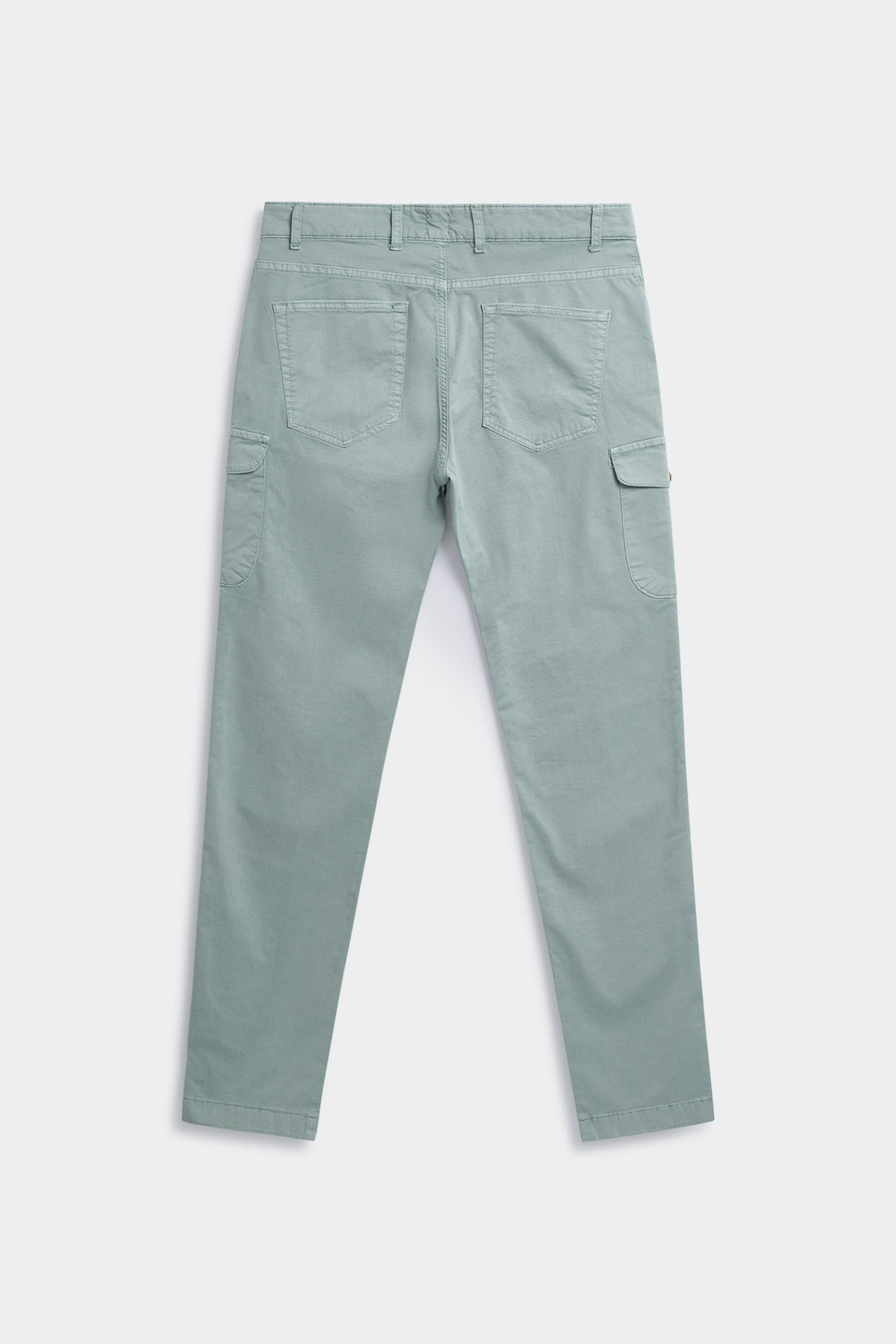 Pantalón 5 Bolsillos Cargo Algodón Verde Grisáceo