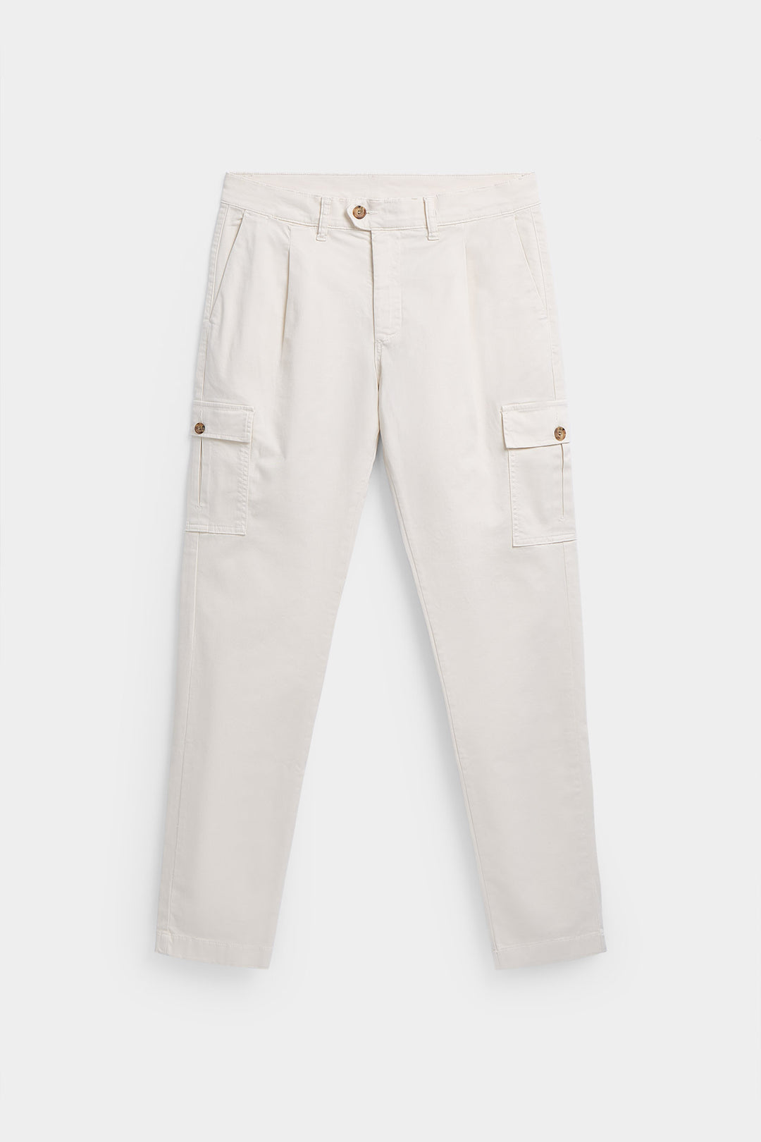 Navy Blue Gretel Cargo Pants with Watchmaker and Front Pleat