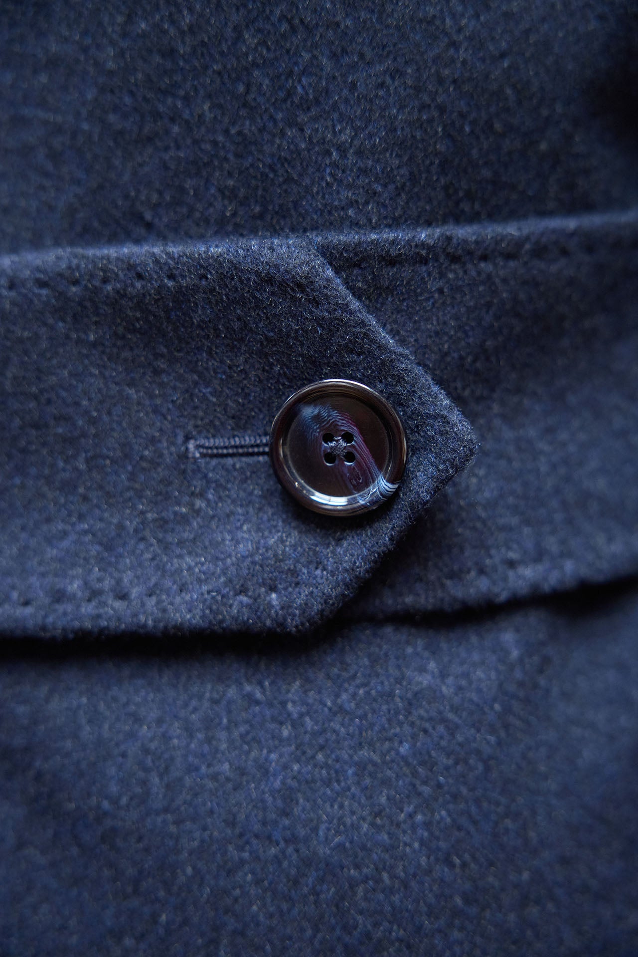 Old Jeffrey | Navy Blue MTM Coat 100% Cashmere Loro Piana Collar