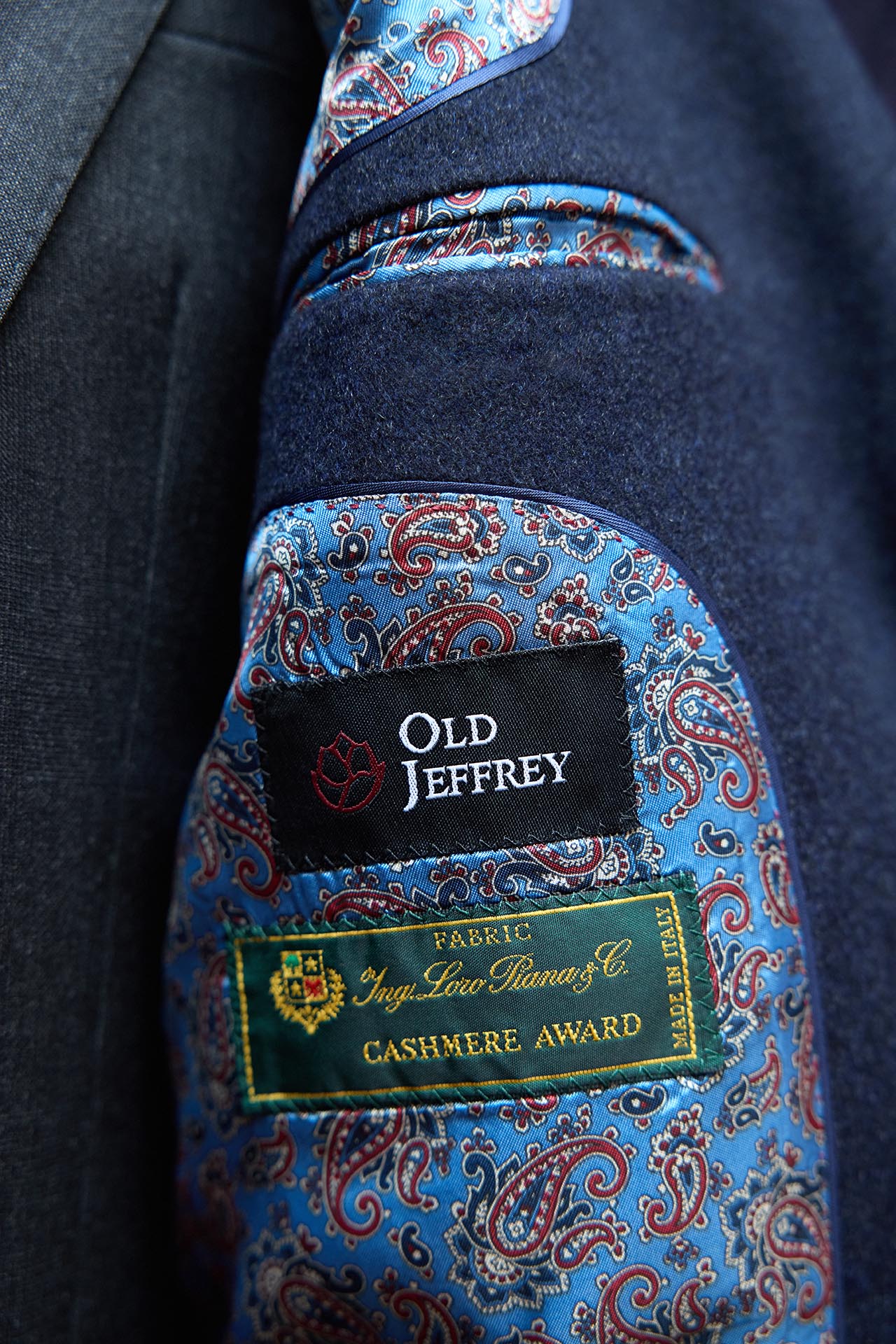 【謹賀新年】Loro Piana 100% Cashmere 　超美品 Old Jeffrey | Navy Blue MTM Coat 100% Cashmere Loro Piana Collar