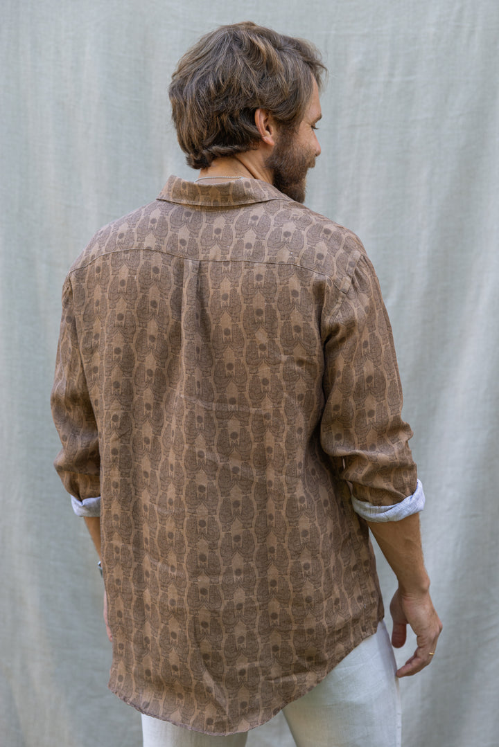 Camisa Lino Dore Tostada