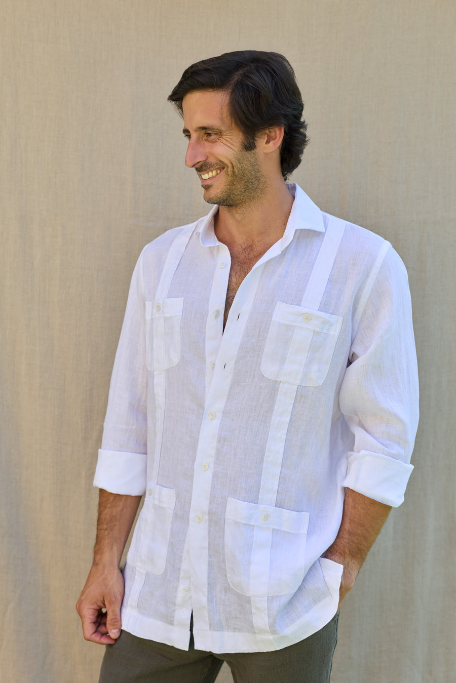 Guayabera Lino Blanco