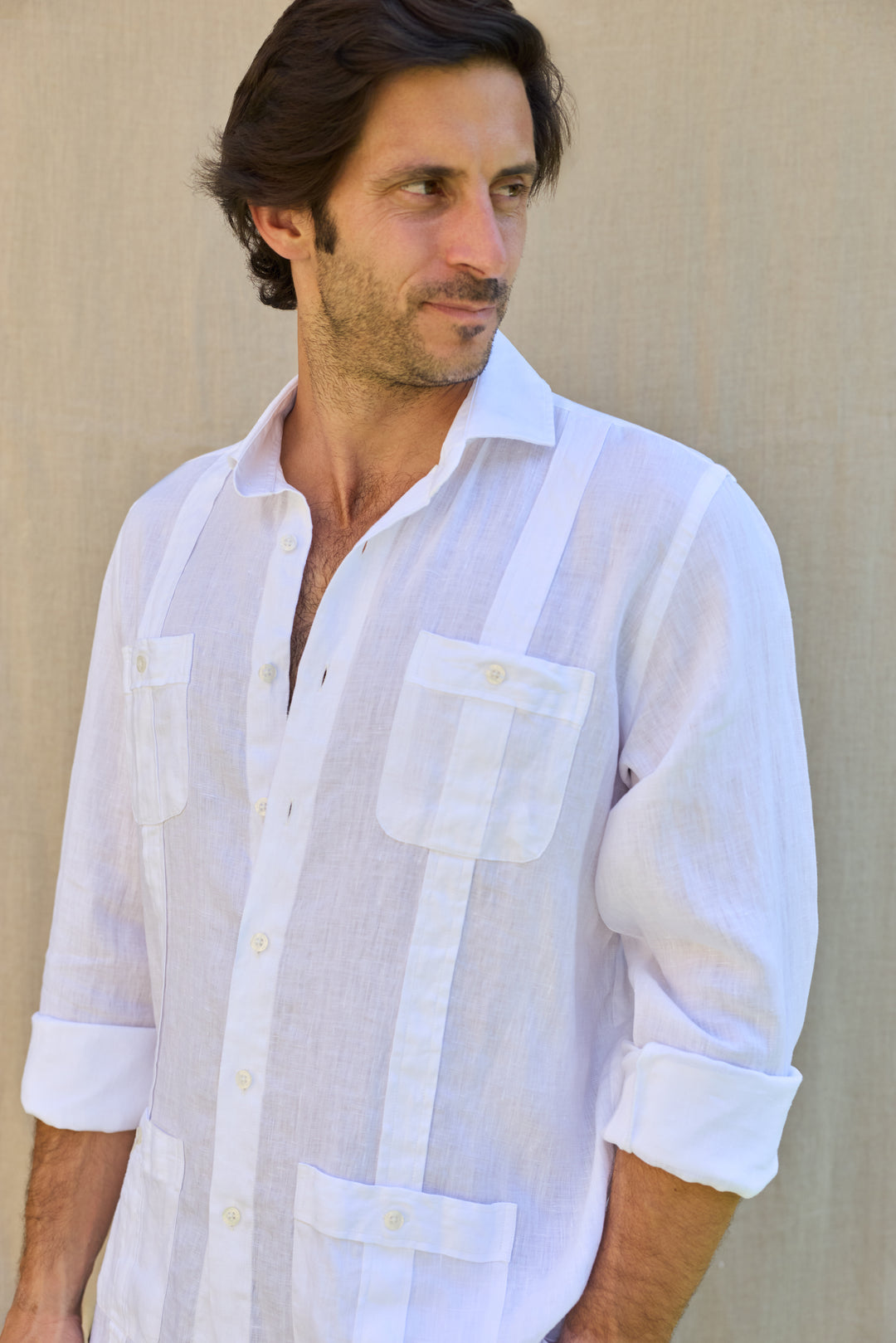 Guayabera Lino Blanco