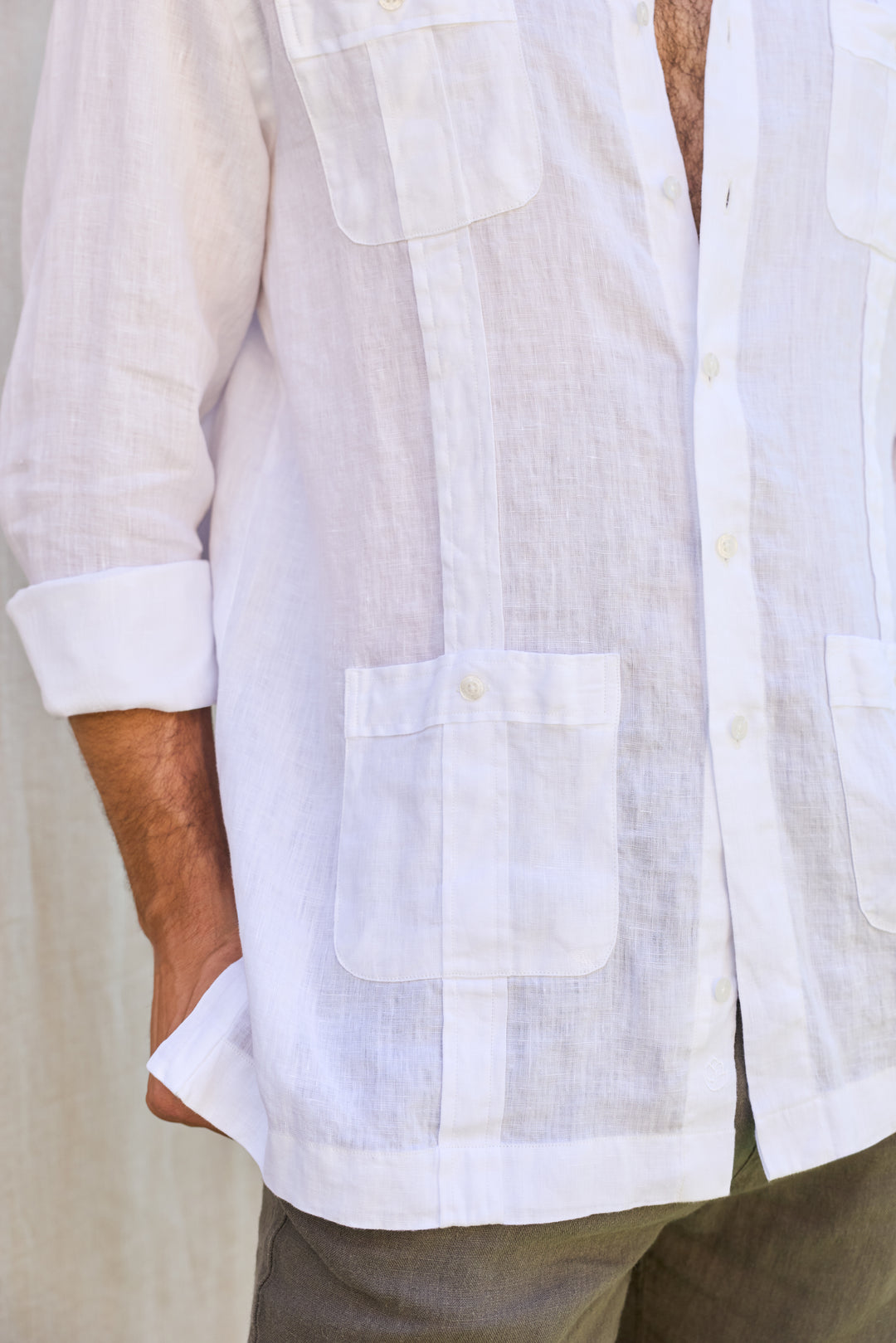 Guayabera Lino Blanco