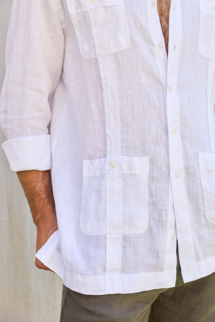 Guayabera Lino Blanco
