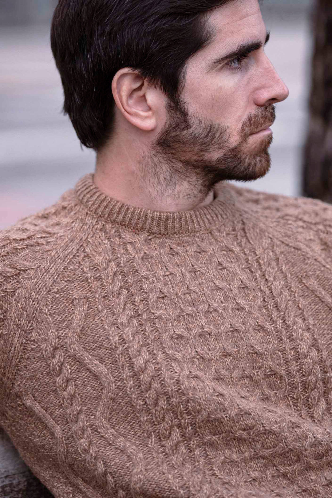 Aran Eights Ocher Oversize Sweater