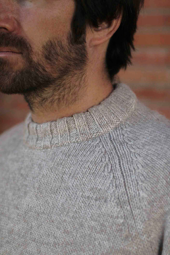 Eighties Ivory Horseshoe Neck Sweater