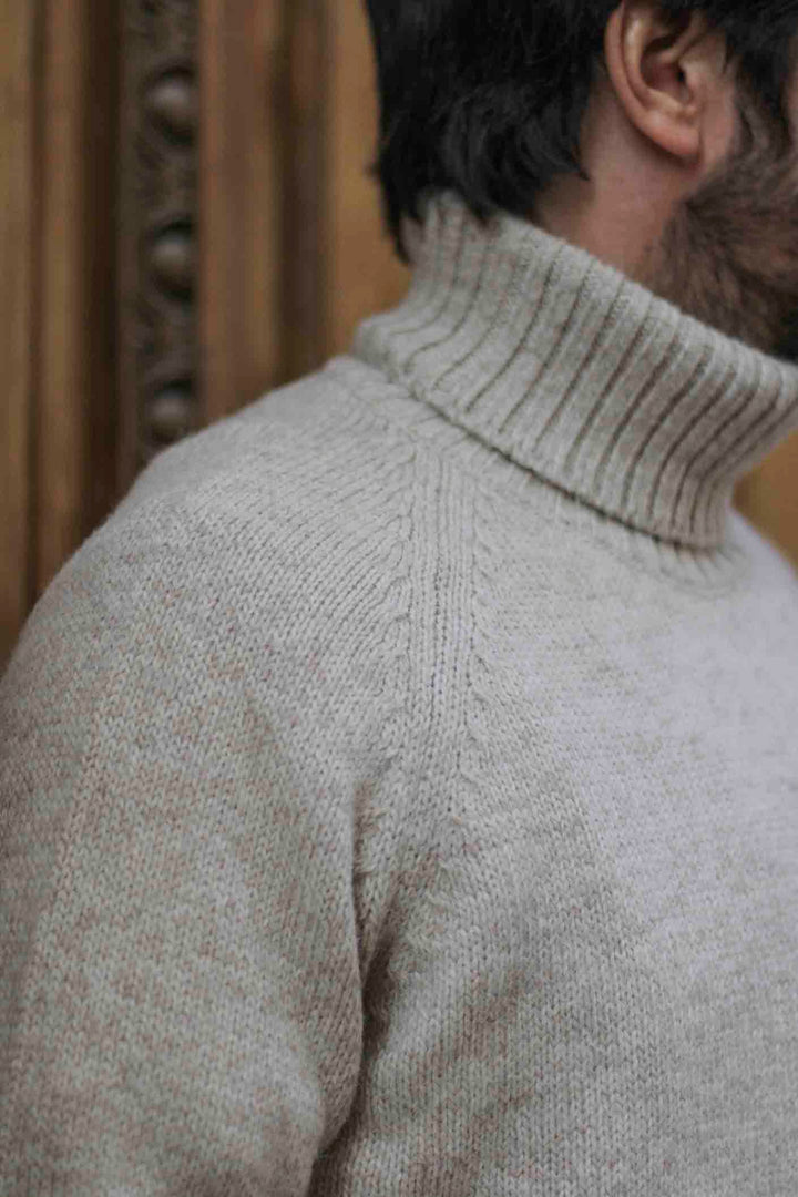 Softy Ivory Bone Turtleneck Sweater